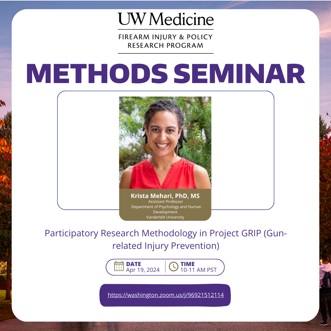 Flyer for April FIPRP Methods Seminar